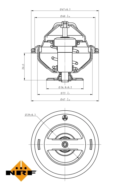 Obudowa termostatu 725138 NRF