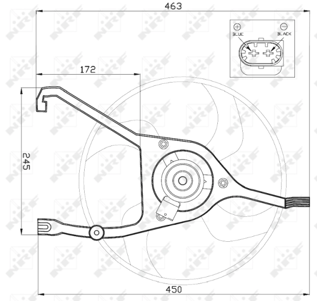 Wentylator elektryczny układu chłodzenia kompletny (silnik+wirnik) Citroen C3 II hatchback (A51) (2009 - 2016) cena, od 107,77 USD