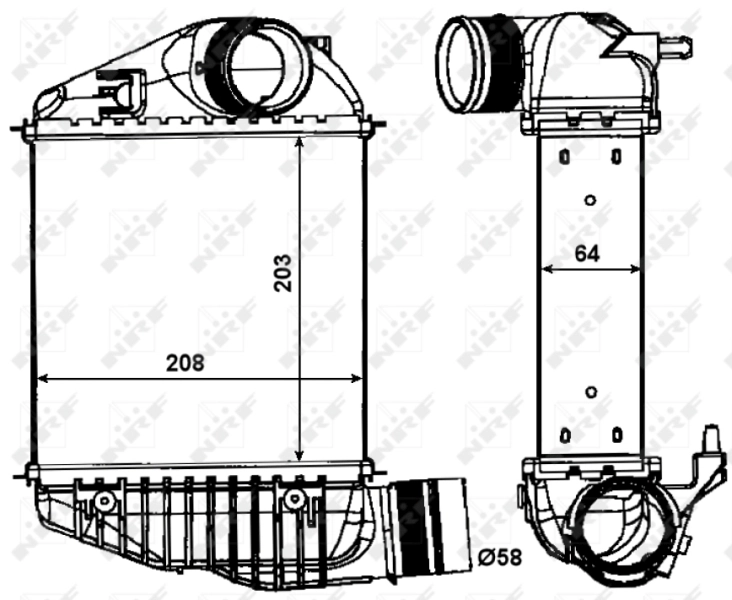 Chłodnica intercoolera 30015 NRF