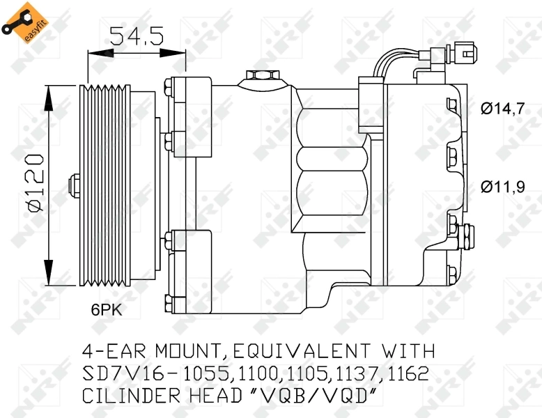 Sprężarka klimatyzacji Volkswagen Passat B3, B4 kombi (3A5, 351, 315) (1988 - 1997) cena, od 74,91 USD