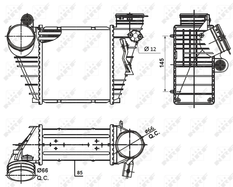 Chłodnica intercoolera 30838 NRF