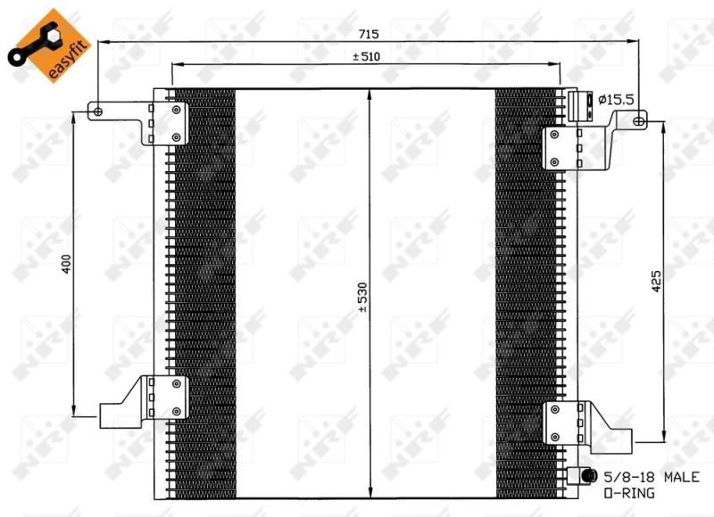Chłodnica klimatyzacji do Mercedes ML/GLE  W163