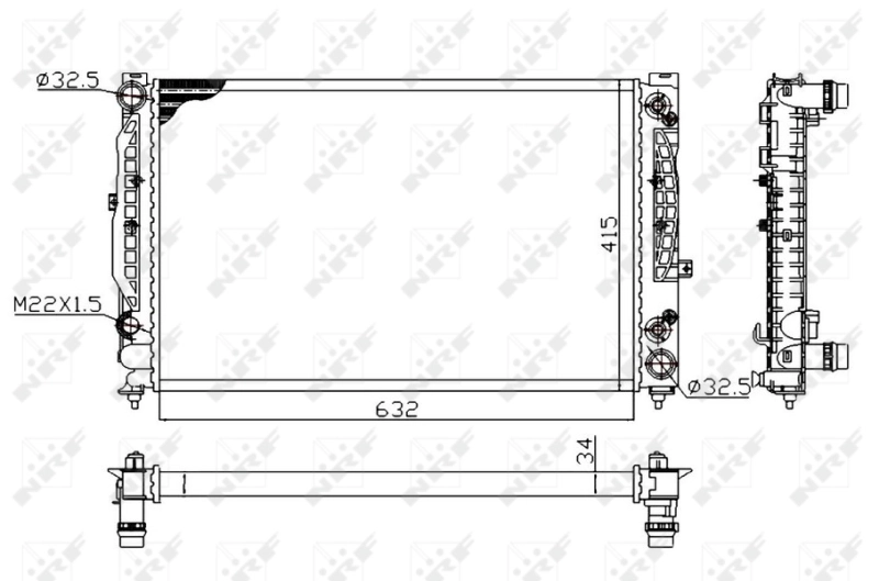 Chłodnica silnika 710924080 Fiat/Alfa/Lancia