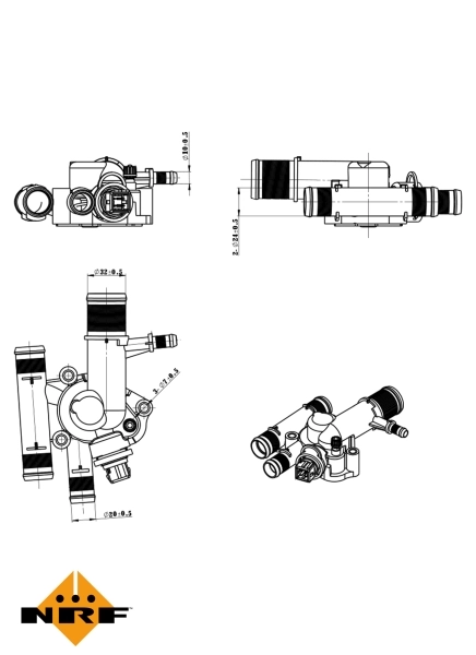 Obudowa termostatu 725059 NRF