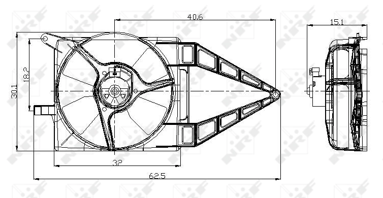 Wentylator elektryczny układu chłodzenia kompletny (silnik+wirnik) Opel Vectra A sedana (86, 87) (1988 - 1995) cena, od 65,02 USD