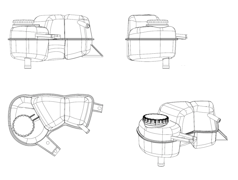 Zbiorniczek wyrównawczy układu chłodzenia Opel Astra F