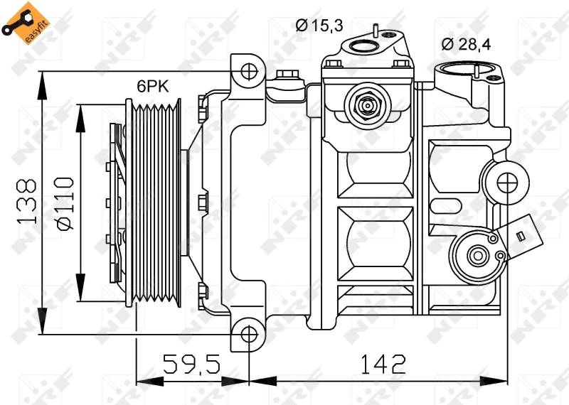 Sprężarka klimatyzacji NRF 32147