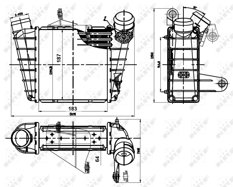 Chłodnica intercoolera 30842 NRF