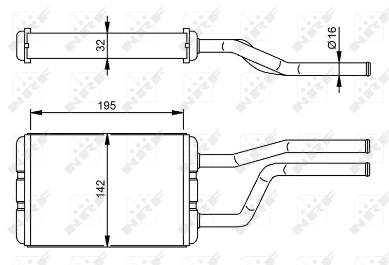 Chłodnica nagrzewnicy (ogrzewacza) do Toyota Hiace IV H1, H2