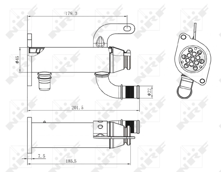 Chłodnica układu recyrkulacji spalin EGR 48006 NRF