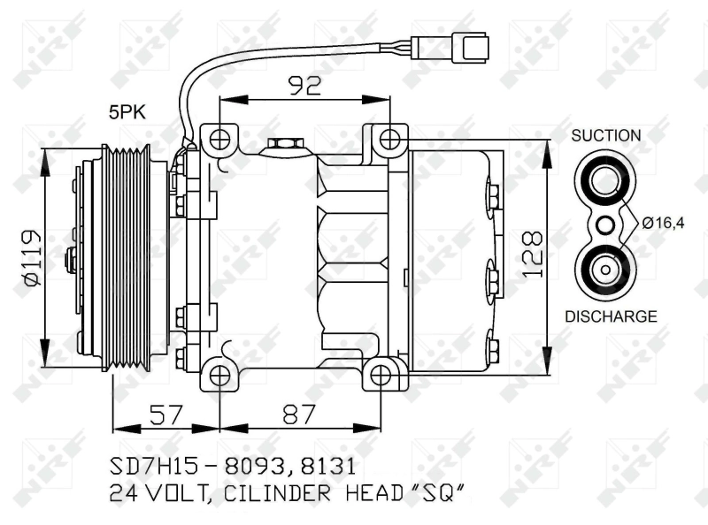 Sprężarka klimatyzacji NRF 32731 cena, od 239,59 USD