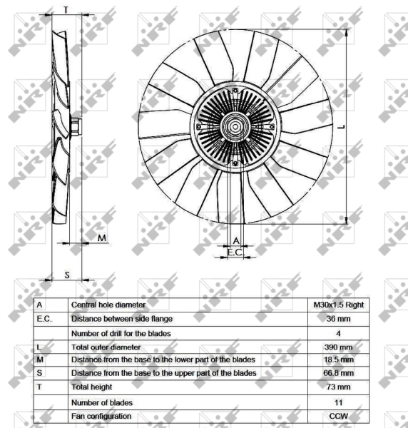 Sprzęgło wiskotyczne wentylatora chłodzenia Volkswagen LT 28-46 II