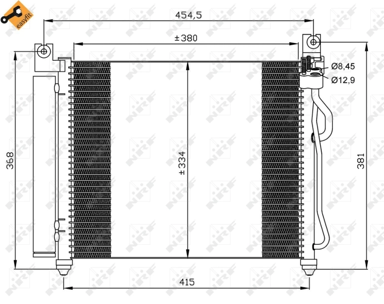 Chłodnica klimatyzacji NRF 35569 cena, od 104,44 USD