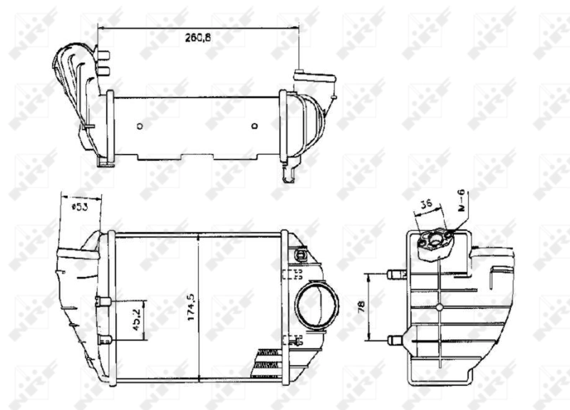Chłodnica intercoolera 30133 NRF