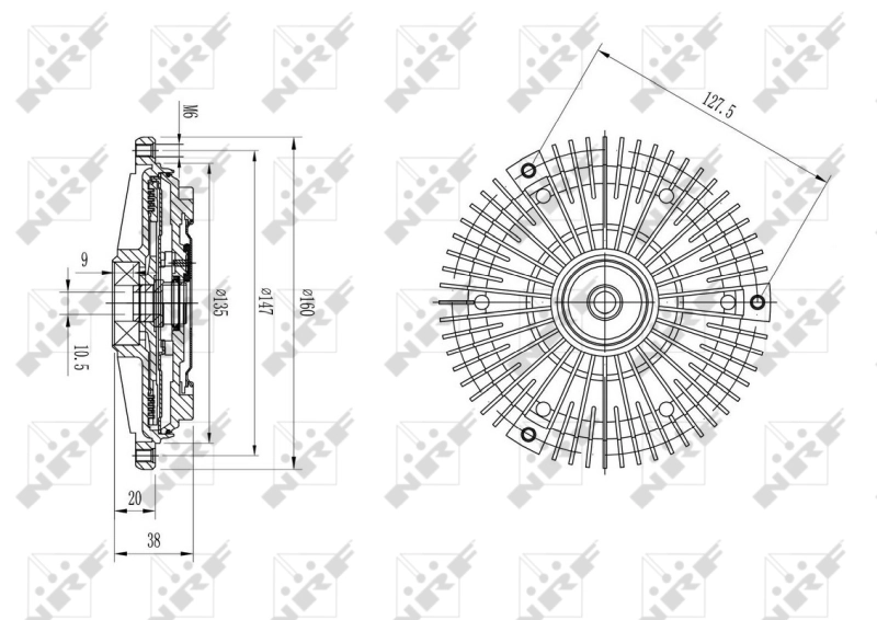 Sprzęgło wiskotyczne wentylatora chłodzenia Opel Senator 29