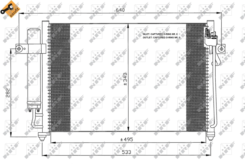 Chłodnica klimatyzacji 35475 NRF