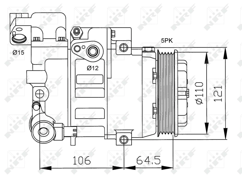 Sprężarka klimatyzacji NRF 32175 cena, od 107,26 USD