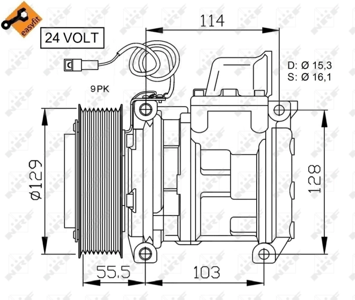 Do koszyka A541230101180 Mercedes Sprężarka klimatyzacji
