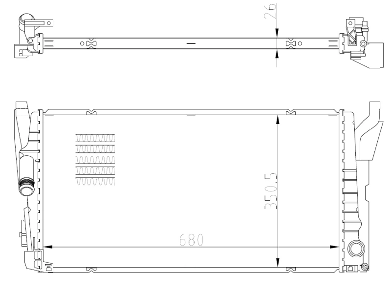 Chłodnica silnika Mini Cooper hatchback (F55) (2014 - 2026) cena, od 166,77 USD