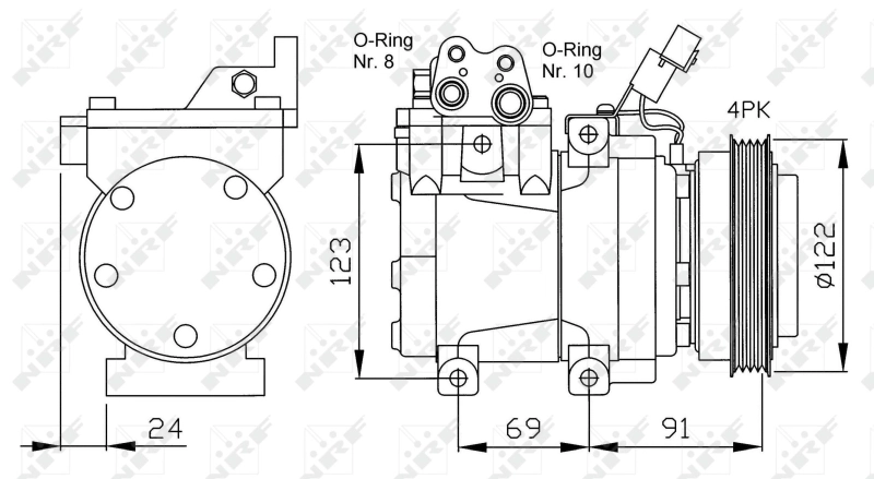 Sprężarka klimatyzacji NRF 32205