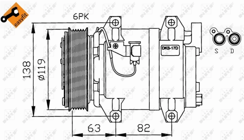 Sprężarka klimatyzacji NRF 32211 cena, od 343,75 USD