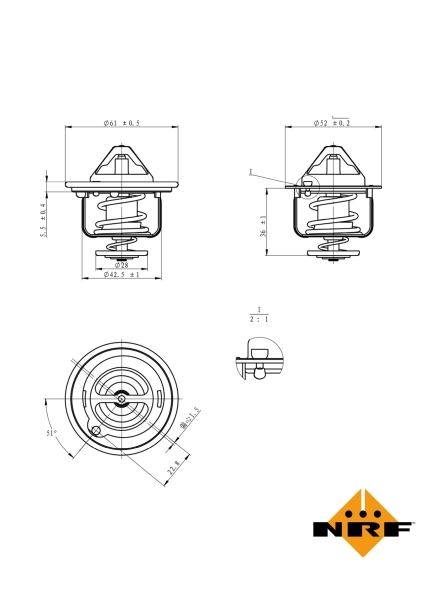 Obudowa termostatu 725178 NRF