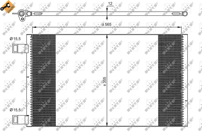 Chłodnica klimatyzacji 35902 NRF