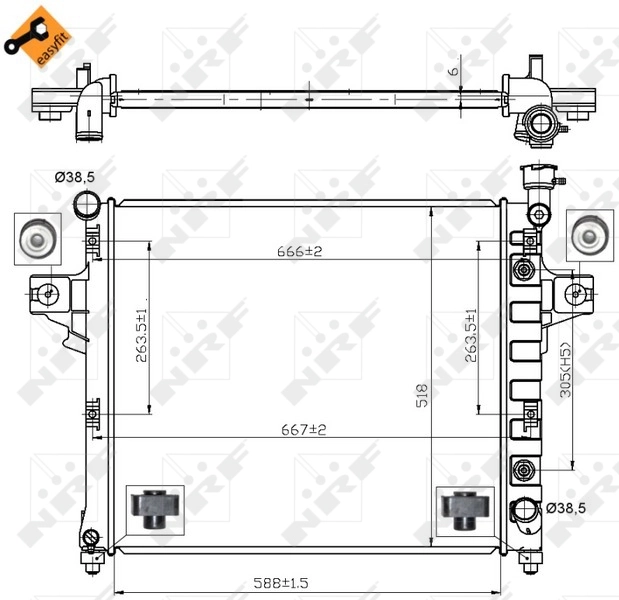 Chłodnica silnika Jeep Grand Cherokee SUV (EUROPA  WJ, WG) (1999 - 2004) cena, od 192,63 USD