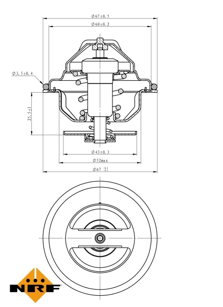 Obudowa termostatu 725169 NRF