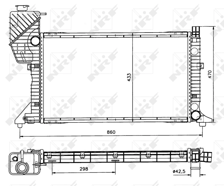 Chłodnica silnika 50557 NRF