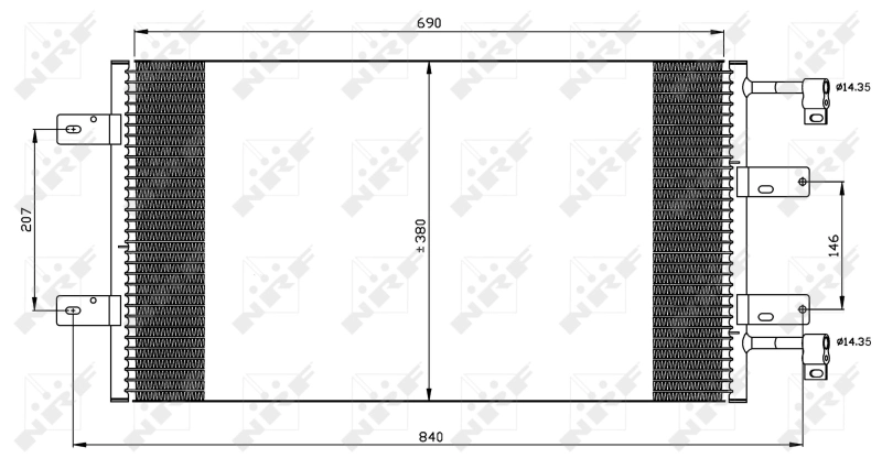 Chłodnica klimatyzacji General Motors 91168188 cena, od 94,80 USD