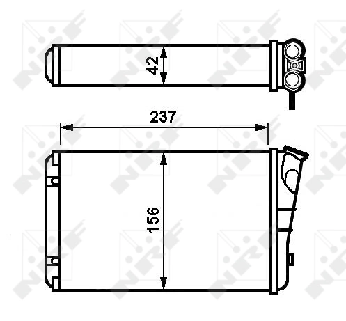 Do koszyka Chłodnica nagrzewnicy (ogrzewacza) Opel Omega B 25, 26, 27