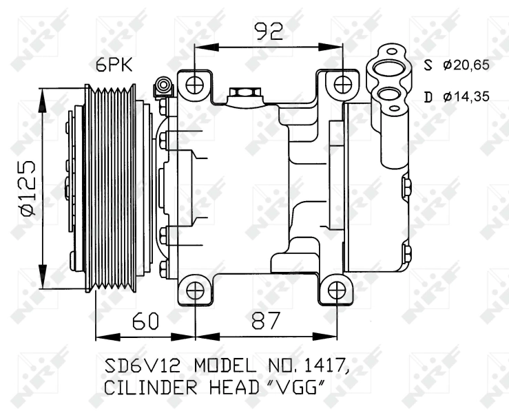 Sprężarka klimatyzacji NRF 32235 cena, od 66,40 USD
