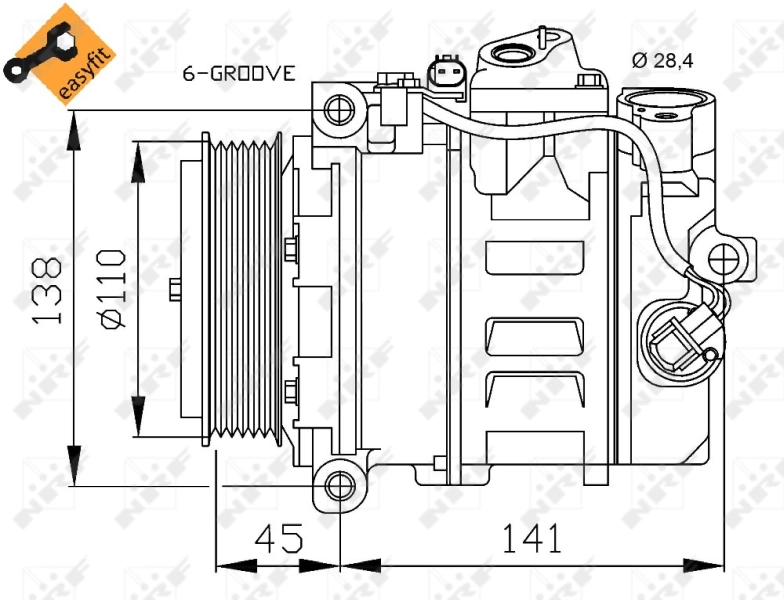 Sprężarka klimatyzacji Mercedes 4472209051