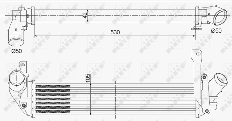 Chłodnica intercoolera NRF 30353 cena, od 92,43 USD