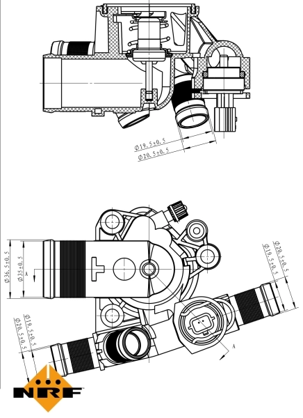 1106100Q1B Nissan/Infiniti Obudowa termostatu