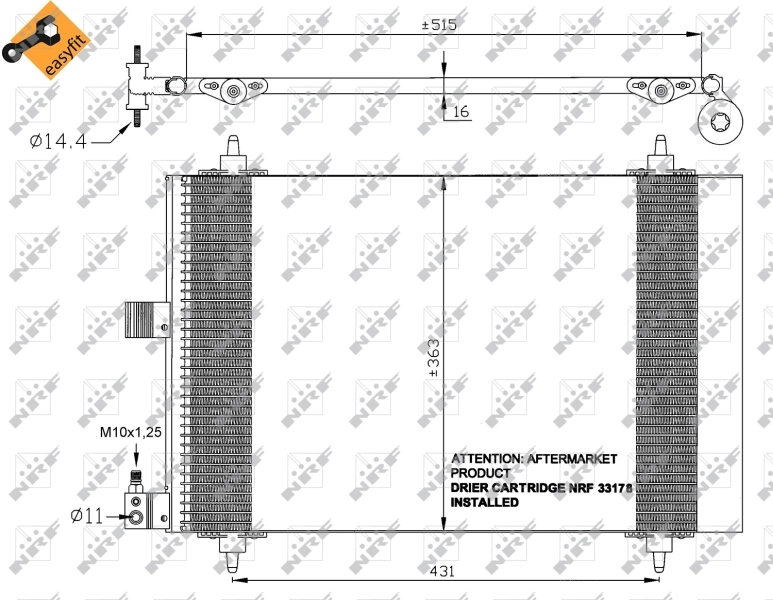 Chłodnica klimatyzacji 35437 NRF