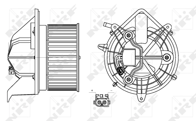  Silniczek wentylatora nagrzewnicy (ogrzewacza wnętrza) Mini Clubman 1
