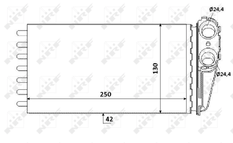Chłodnica nagrzewnicy (ogrzewacza) NRF 53560 cena, od 29,30 USD