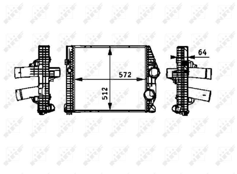 Chłodnica intercoolera A9585010301 Mercedes