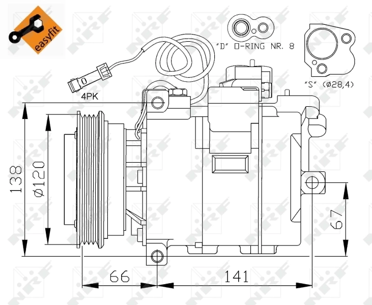Sprężarka klimatyzacji Audi A6 C5 sedana (4B2, 4B4) (1997 - 2005) cena, od 73,21 USD
