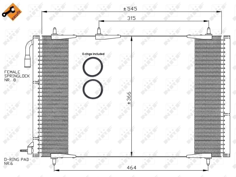 Chłodnica klimatyzacji NRF 35836 cena, od 88,52 USD