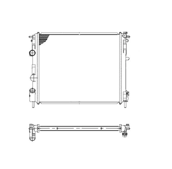 Do koszyka Chłodnica silnika Renault Clio II SB0