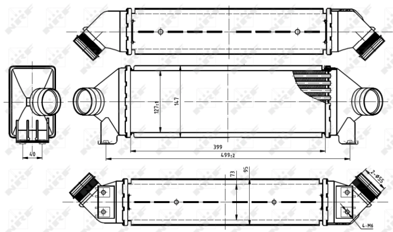 Chłodnica intercoolera do Ford Transit VI V347/8