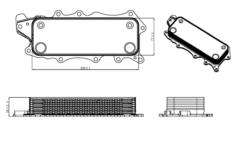 Chłodnica oleju, pod filtrem Fiat/Alfa/Lancia K05179360AB cena, od 46,11 USD