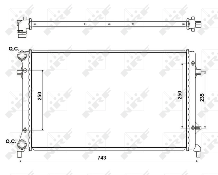 Do koszyka 53405A NRF Chłodnica silnika