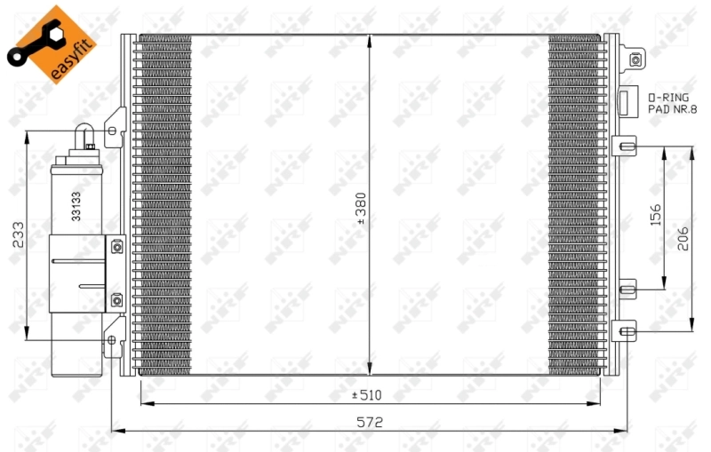 35967 NRF Chłodnica klimatyzacji