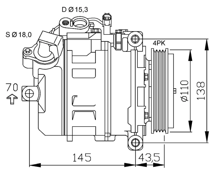 Sprężarka klimatyzacji NRF 32520 cena, od 269,89 USD
