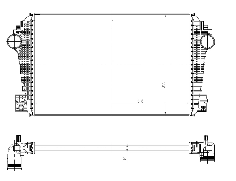  Chłodnica intercoolera Volkswagen AMAROK 