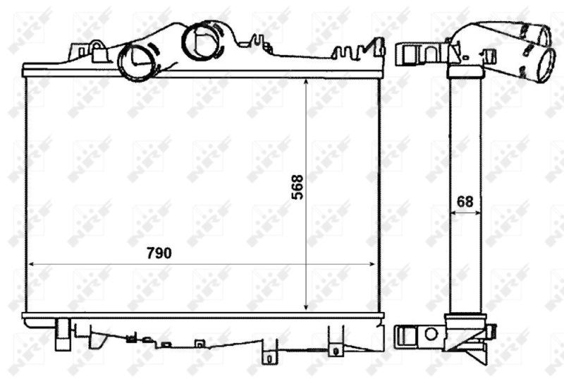 Chłodnica intercoolera A9735010301 Mercedes